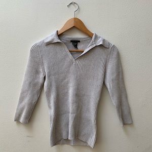 GAP Grey long sleeve quarter zip top